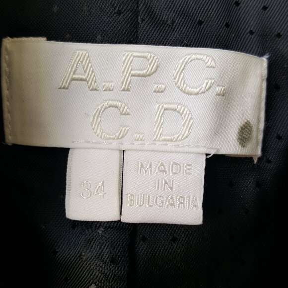 A.P.C ! 100% Virgin Wool DARK NAVY BLAZER  (EU/34) - Picture 2 of 8